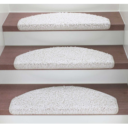 Ступінчасті килимки Kettelservice-Metzker Shaggy: набір 15 шт. (кремовий)