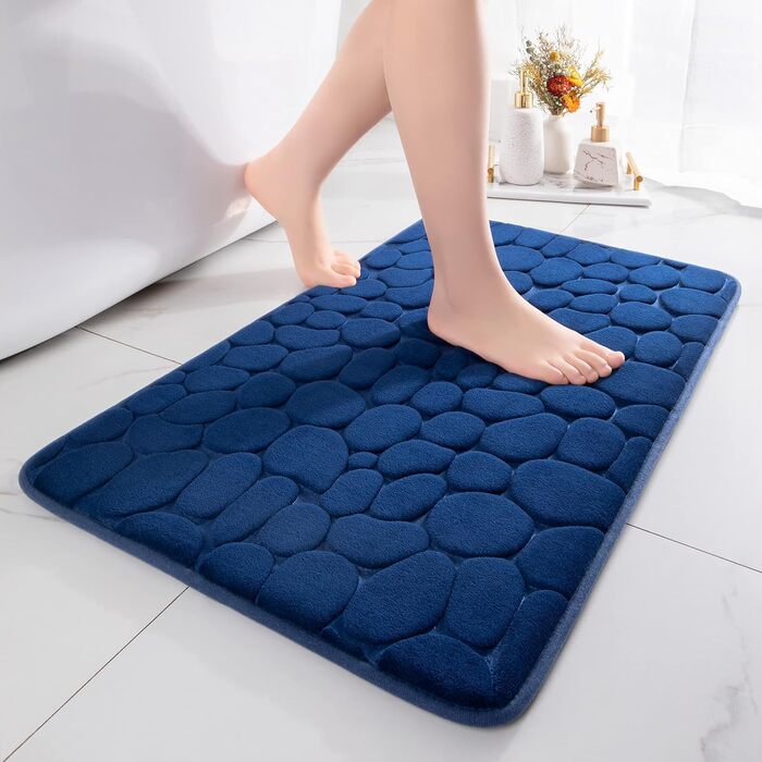 Килимок для ванної Chakme Memory Foam Non-Slip 60120 см (темно-синій, 6090 см)