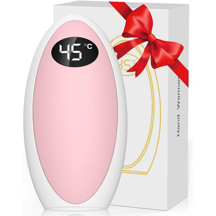 Електричний грілка для рук Powerbank 5200mAh, USB, для кемпінгу, катання на лижах, подарунок (Рожевий)