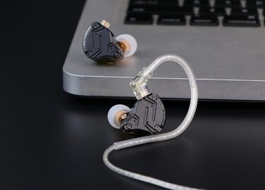 Навушники-вкладиші LINSOUL KZ ZS10 PRO X Hybrid, знімний 2-контактний кабель, чорний, без мікрофона