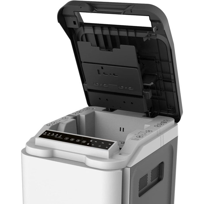 Шредер Aktenvernichter P5 з автоподачею, 350 аркушів, 19L кошик, тихий (65dB), частковий та рес-різ, автоматичне вимкнення