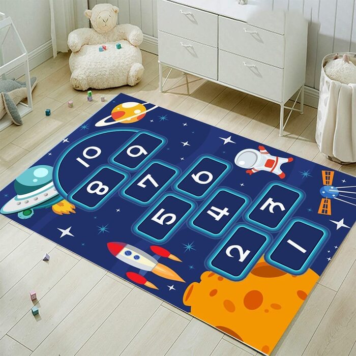 Дитячий надувний килимок FODELIUY, надувний килимок Hopscotch Ru, ігровий килимок для дівчаток Junen, дитячий надувний килимок (80160 см, F)