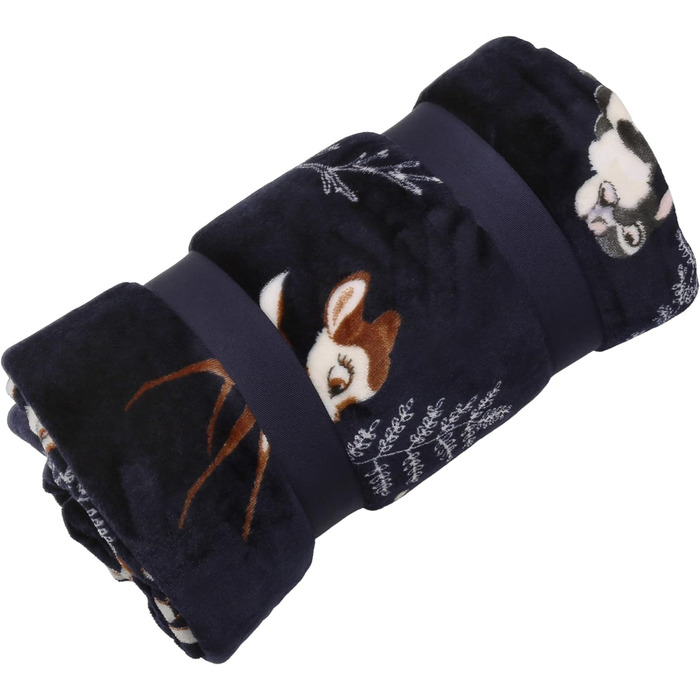 Ковдра Thumper Disney Disney Navy Blue/Sherpa 120x150 см, Oeko-TEX