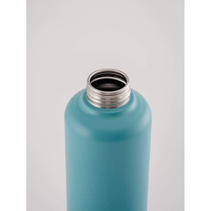 Ізольована пляшка для води EQUA Timeless, з подвійними стінками, з нержавіючої сталі, 24 години холодної або до 12 годин гарячої, без бісфенолу А, герметична, міцна, багатофункціональна (600 мл, хвиля)