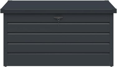Скриня садова металева Steelsøn Dorado 350л антрацит, водонепроникна, з замком та відкидною кришкою для тераси, балкону, саду 120x62x63 см