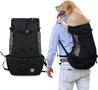 Рюкзак для собак Woolala L чорний