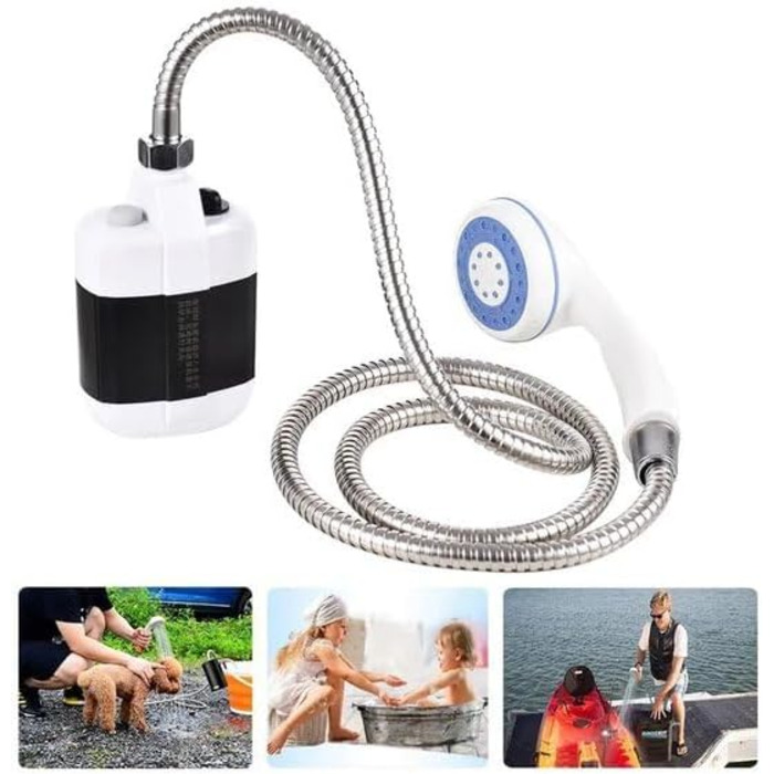 Переносний душ для кемпінгу HYDROPORT 2200 mAh: для подорожей, пляжу, домашніх тварин