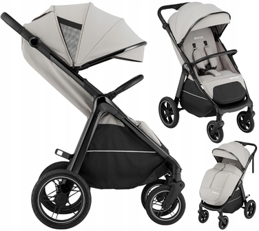 Дитячий прогулянковий візок Sirocco Maxelle: великі колеса 28 см, великий капюшон, амортизація