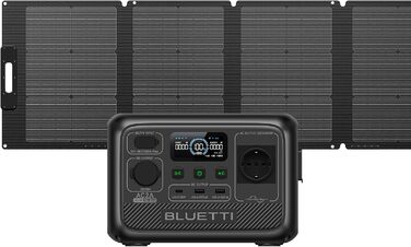 Електростанція BLUETTI AC2A 204Wh LiFePO4, 300 Вт (600 Вт Boost) сонячна панель 120 Вт, 80 за 40 хв.