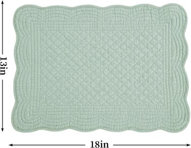 Підставки під тарілки MABOZOO, 6 шт., бавовна, миючіся, для кухні та обіднього столу, зелені