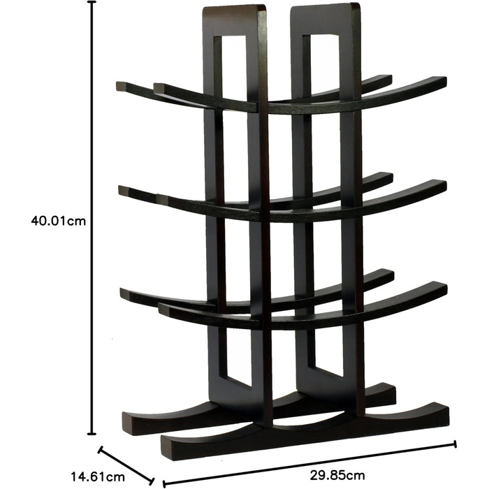 Стійка для вина Oceanstar з бамбука на 12 пляшок, колір Темний Еспресо