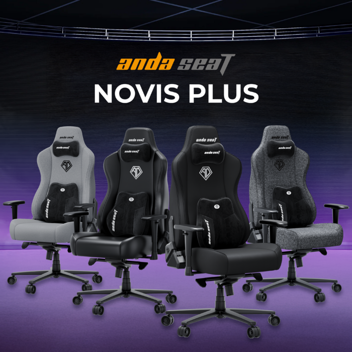 Крісло ігрове Anda Seat Novis Plus Fabric Grey Size XL