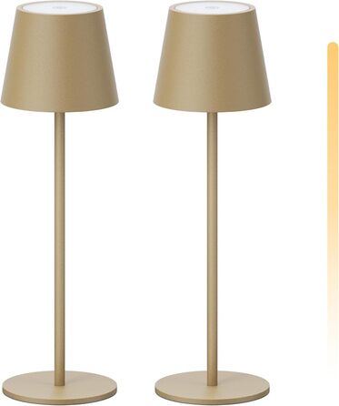 LED настільна лампа K-Bright 2 шт. з регулюванням яскравості, акумуляторна, бездротова, 3000K/4000K/6000K, USB-C, IP54, хакі, 2 шт.