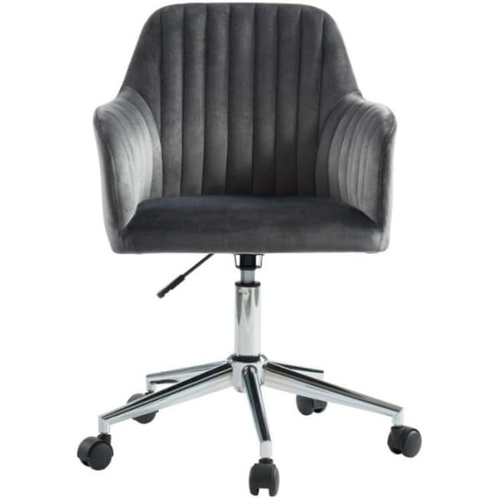 Офісне крісло Eleana - регульована висота, велюр, сірий колір