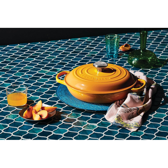 Le Creuset Signature Казанок з чавуну, Ø 30 см, 3,5 л, Azure (Coastal Blue), для всіх типів плит, включаючи індукцію