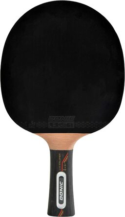 Ракетка для настільного тенісу з черепахою Waldner 5000 ABP, губка з вуглецевого дерева товщиною 2,3 мм, Покриття класу ITTF, 751805 (комплект з м'ячем для настільного тенісу, 3 шт.)