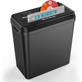 Шредер SINCHEREU для офісу та дому, 6 листів, P4, 11л кошик, знищення картки/CD, захист від перегріву