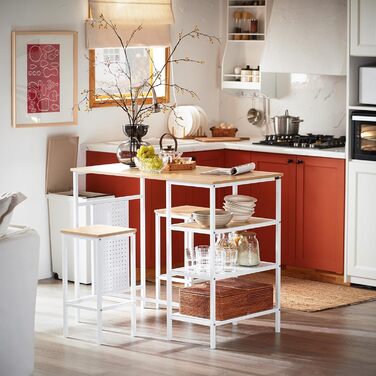 Набір барних меблів SoBuy: стіл та 2 стільці для балкона/вітальні (OGT51-WN)