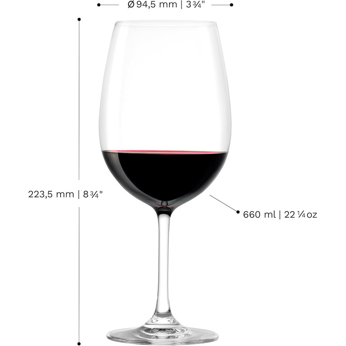 Набір келихів для білого вина Stölzle Lausitz Weinland 6 шт, 290 мл, кришталь, Німеччина - для легких вин та червоних вин, міцні, можна мити в посудомийній машині