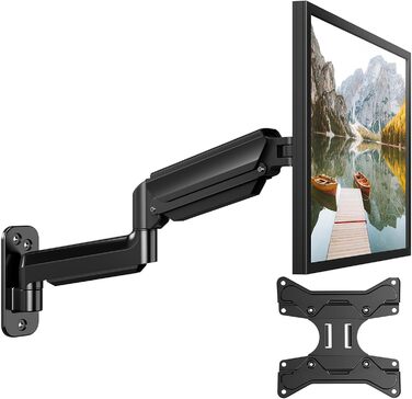 Кріплення для монітора HUANUO, 17-35 дюймів, LED/LCD/TV, VESA 75/100/200mm, регульоване, поворотне, з газовою пружиною