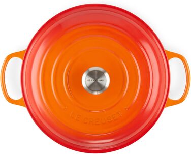 Каструля Le Creuset Signature з чавуну, Ø 30 см, 3,5 л, для всіх типів плит (включно з індукційними), 5,555 кг, Колір: рубіново-червоний