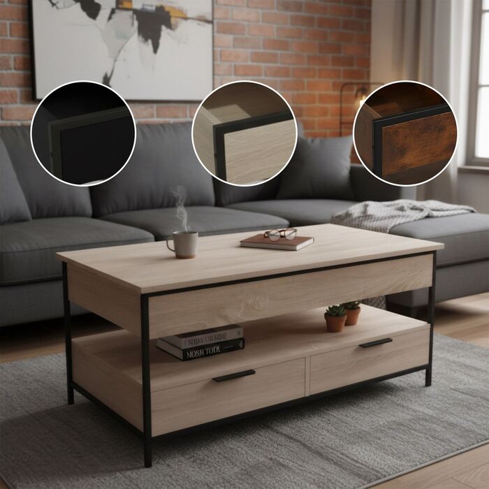 Зручний столик Relaxdays з місцем для зберігання