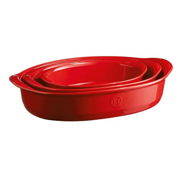 Форма для запікання овальна Emile Henry Ovenware 41х26 см червона (349054), Червоний