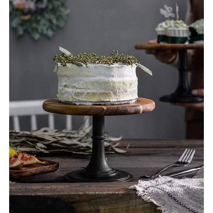 Підставка для тортів Nuptio Rustikaler: дерев'яна, діаметр 25 см, для весілля, дня народження, дитячого свята