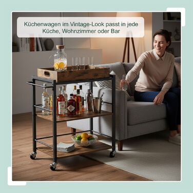 Сервісний візок Relaxdays з знімним столиком