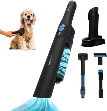 Ручний пилосос Cecotec Conga Rockstar: 210 Вт, цифровий, 20 кПа, до 40 хв роботи, 2 режими, аксесуари для килимів та матраців, сірий (Micro + Animal)