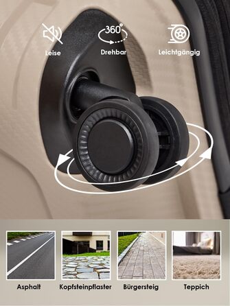 Набір валіз Smartbox Hartschalen Edition 01: 3 валізи, розширювані, з TSA-замком, з поліпропілену (Бежевий)