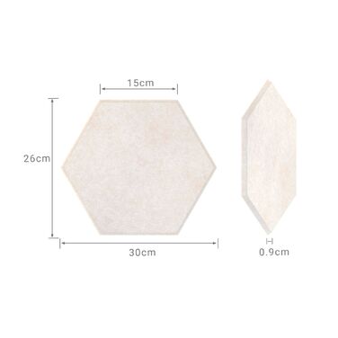 Набір шестикутних акустичних панелей Relaxdays, самоклеючі