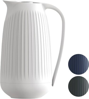 Термос Kähler Isolierkanne 1.0 л Hammershøi для чаю та кави, білий (1л, сірий)