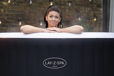 Надувний гідромасажний басейн-спа Bestway Lay-Z-Spa Miami AirJet Whirlpool для 2-4 осіб, 180 x 66 см, чорний