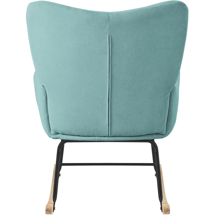 Крісло-гойдалка ML-Design Salbei з оббивкою під фліс, дерев'яні полози, для вітальні/спальні/балкона