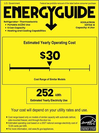 Koolatron Retro Mini Холодильник 4L, 6 доз. для Спальні, Догляду за Шкірою, Їжі, Напоїв, Косметики, Дітей, Дому, Авто та Подорожей, 12V DC, Чорний