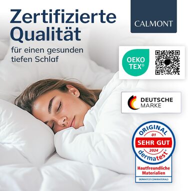 Пухова ковдра CALMONT 135x200 см - тепла зимова ковдра для алергіків | 100% пух та перо | Oeko-Tex