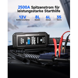 Powerbank TOPDON JS3000 для авто: пускова станція, 24000mAh, 12V, для бензинових та дизельних двигунів (до 9.0L/7.0L)