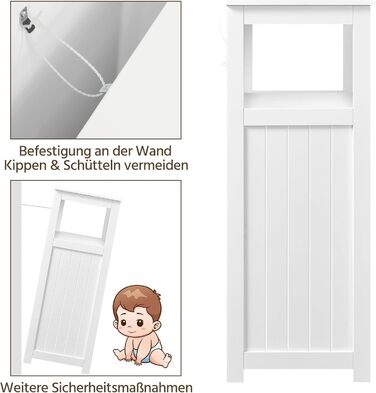 Шафка для ванної кімнати Yaheetech з 3 шухлядами та 1 дверцятами, регульовані полиці, 66 x 35 x 90 см