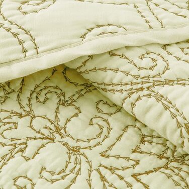 Покривало Home Soft Things Serenta Damask 280x304 см світло-зелене