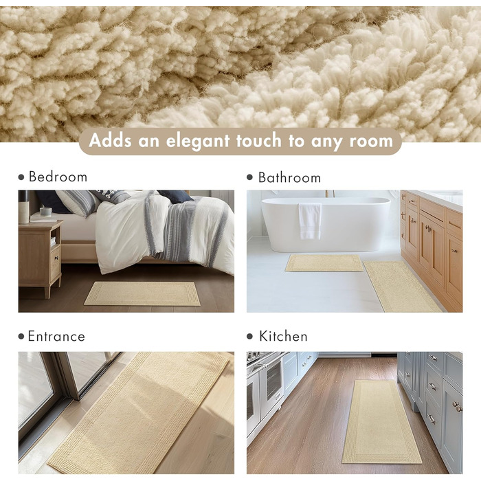 Килимок для ванної кімнати Madison Park Signature Splendor, 100% бавовна, високий ворс, 53x86 см