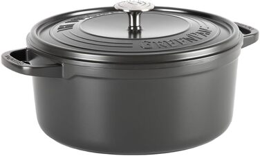 GreenPan Featherweights: каструля з кришкою, керамічне антипригарне покриття, індукція, піч, 28 см, 6 л (сірий)