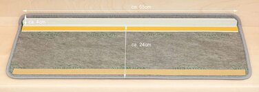 Ступінчасті килимки Metzker Vorwerk Uni індивідуальні та світло-бежеві прямокутні (30 шт., світло-бежеві прямокутні)