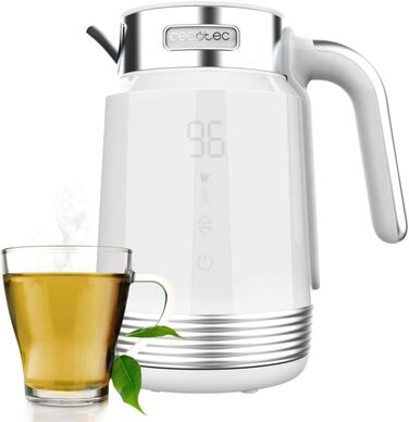 Електричний чайник Cecotec ThermoSense 600 Touch Black, 1.7 л, 2200 Вт, з нержавіючої сталі та пластику, LED-індикатор, поворотна база 360°