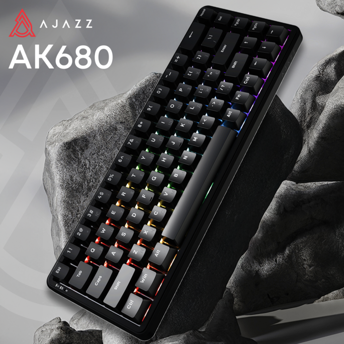 Клавіатура механічна дротова Ajazz AK680 MAX Magnetic Switch RGB USB Black