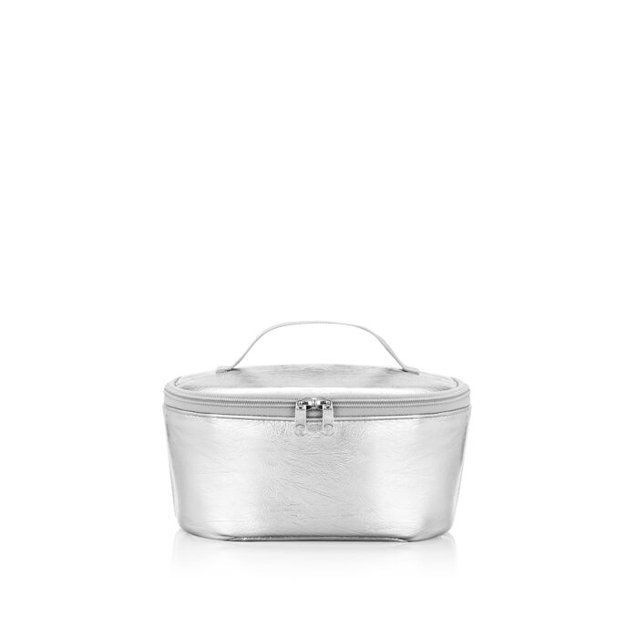 Сумка-холодильник Reisenthel Pocket Dot (S) Silver Crackle для обіду, еко-матеріал PET