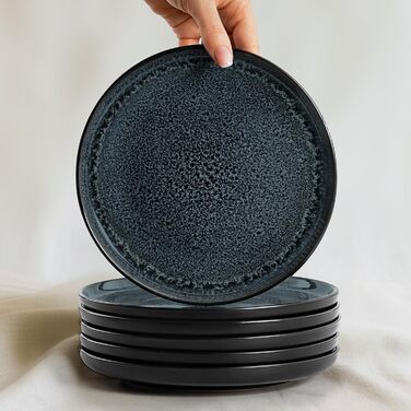 Набір керамічного посуду Twinzee Riviera Granite, 24 предмети для 6 осіб, стійкий до мікрохвильової печі, керамічний сервіз