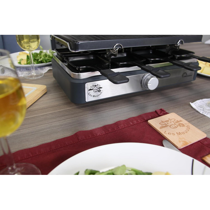 Ракета для фондю та грилю Raclette від Little Balance, прямокутна, 8 персон, 1400 Вт, дизайн 'Перець'