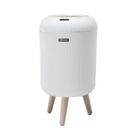 Автоматичний сміттєвий бак з сенсором 12L - Білий сміттєвий бак з датчиком для кухні, ванної кімнати, офісу та туалету. Безшумний, волого- та герметичний, з ніжками.