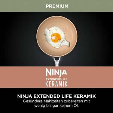 Кухонний набір Ninja Extended Life Cooking Set, антипригарний, стійкий до духовки до 285C, теракотовий і сірий, CW95000DE (5 шт. )